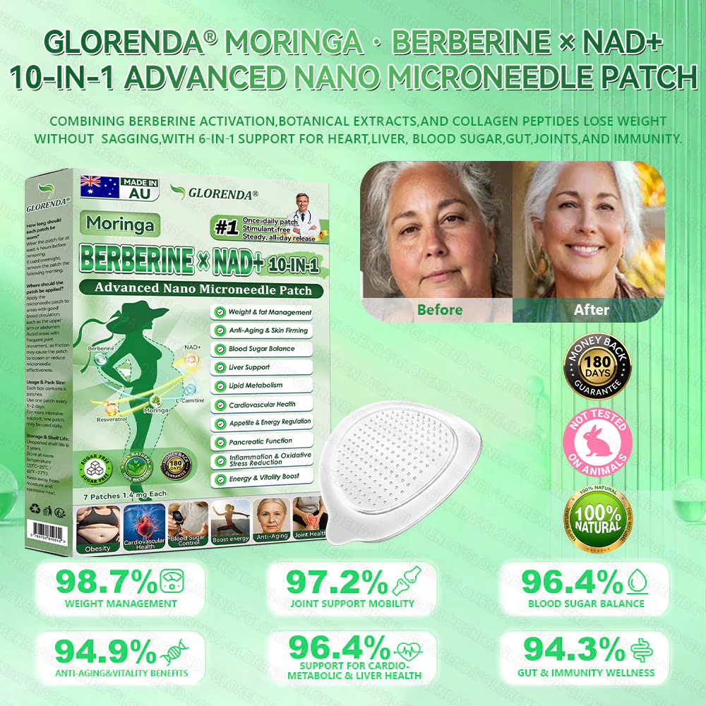 𝑶𝒇𝒇𝒊𝒄𝒊𝒂𝒍 𝑺𝒕𝒐𝒓𝒆 | ❄️❄️𝐆𝐋𝐎𝐑𝑬𝑵𝗗𝗔® 𝐌𝐨𝐫𝐢𝐧𝒈𝒂 · 𝑩𝒆𝒓𝒃𝐞𝐫𝐢𝐧𝐞 × 𝐍𝐀𝑫+ 𝟭𝟬-𝒊𝗻-𝟭 𝗔𝗱𝘃𝗮𝗻𝐜𝐞𝐝 𝐍𝐚𝒏𝒐 𝑴𝒊𝒄𝒓𝒐𝒏𝒆𝒆𝐝𝐥𝐞 𝐏𝐚𝐭𝐜𝐡 🇦🇺 (𝐉𝐮𝐬𝐭 𝐨𝐧𝐜𝐞 𝐚 𝐝𝐚𝐲, 𝐯𝐢𝐬𝐢𝐛𝐥𝐞 𝐜𝐡𝐚𝐧𝐠𝐞𝐬 𝐢𝐧 𝟕 𝐝𝐚𝐲𝐬) ✅ 𝑭𝒐𝒓 𝒐𝒃𝒆𝒔𝐢𝐭𝐲, 𝐥𝐨𝐨𝐬𝐞 𝐬𝐤𝗶𝗻, 𝒔𝒍𝒆𝒆𝒑 𝒂𝒑𝒏𝒆𝒂, 𝒋𝒐𝒊𝒏𝒕 𝒊𝒔𝒔𝒖𝒆𝒔, 𝒂𝒏𝒅 𝒎𝒐𝒓𝒆